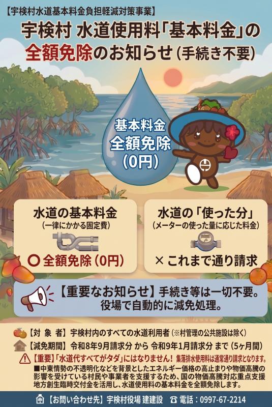 水道料金基本料金免除